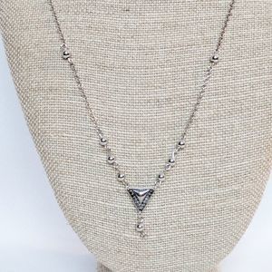 💢3 for $25💢 Silver Tone Long Necklace Triangle